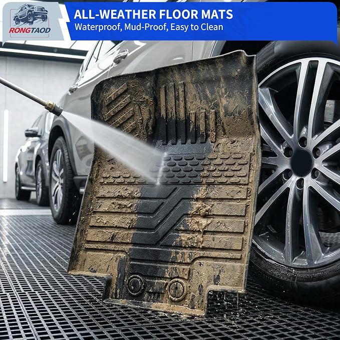 Rongtaod Floor Mats Compatible with 2022-2025 2026 Nissan Pathfinder 7&8 Seats Cargo Liner Cargo Mat Trunk Liner Back Seat Cover 2024 Pathfinder Accessories (Trunk Mat with Backrest Mat+Floor Mats)
