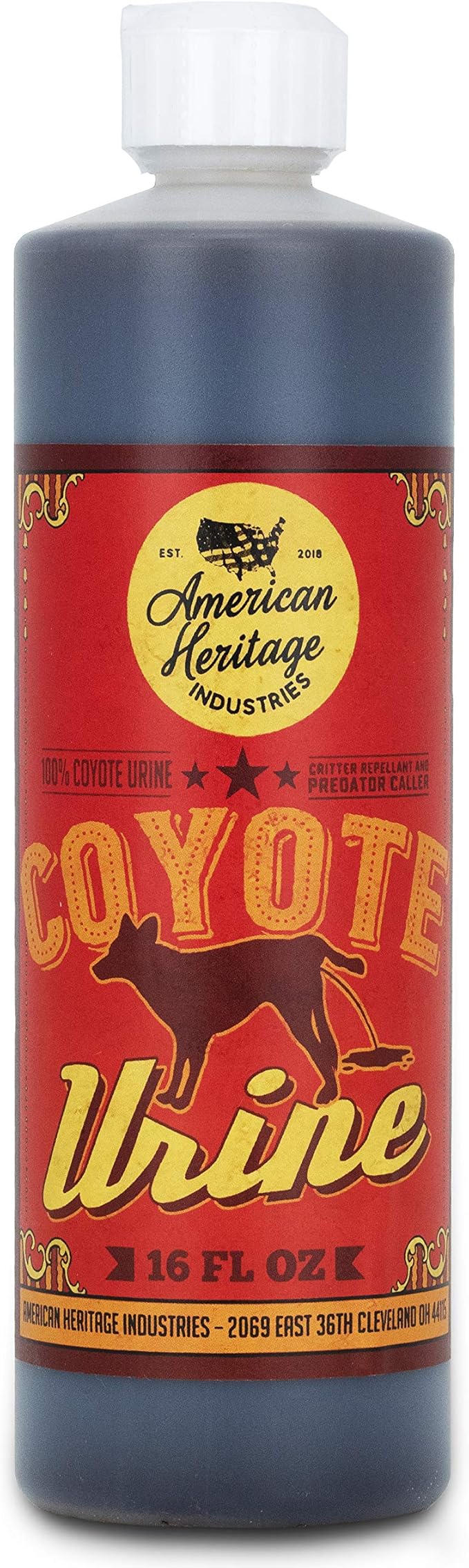 16 oz Coyote Urine- Protect Your Garden with Real Predator Urine, an American Heritage Industries Product