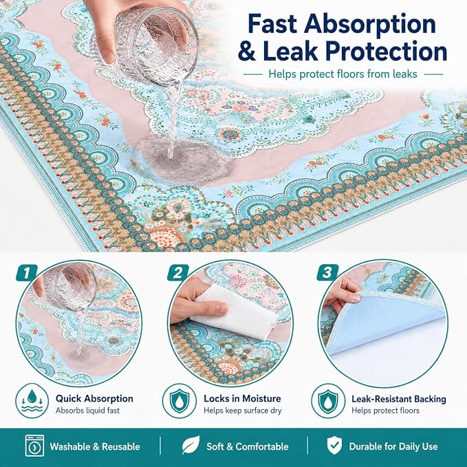 Aitmexcn Washable Pee Pads for Dogs, 2 Large Puppy Pads, 41'' x 41'' | Highly Absorbent, Waterproof Layer, Machine Washable, Non-Slip Bottom, For Playpens and Senior Dogs