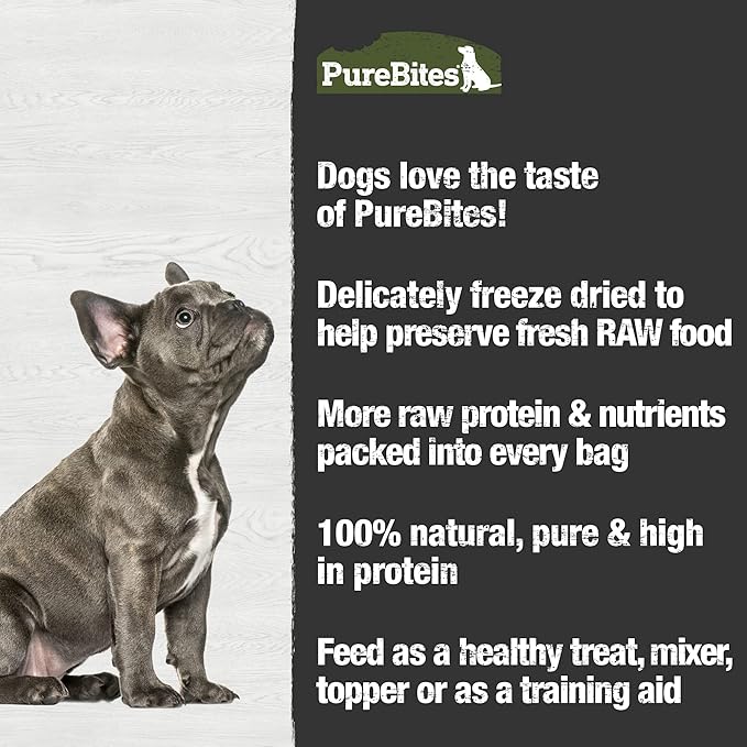 PureBites Beef Liver Freeze Dried Dog Treats, 1 Ingredient, Made in USA, 16.6oz