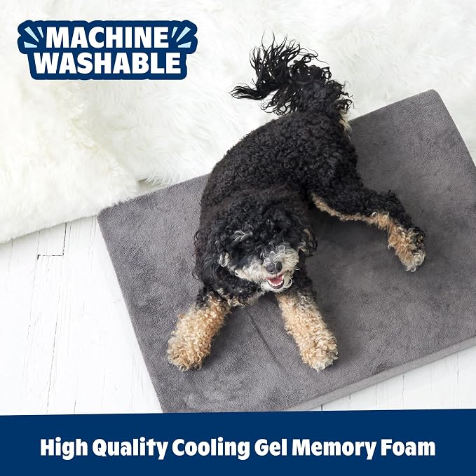 BarkBox Orthopedic Dog Bed - XXL | with Memory Foam - Comfortable, Durable & Machine Washable Pet Bed - Grey