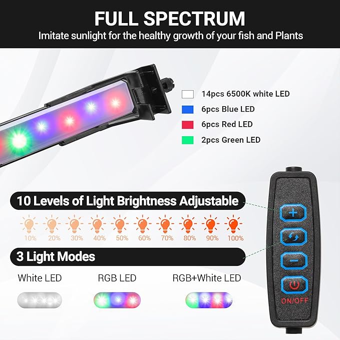 3.5 Gallon Betta Fish Tank, All in One Aquarium Starter Kits with Back Filter, Adjustable Pump, 25W Heater, Thermometer Strip, LED Light with Timer & Water Changer Kit, Nano Fish Tank, AIO Aquarium