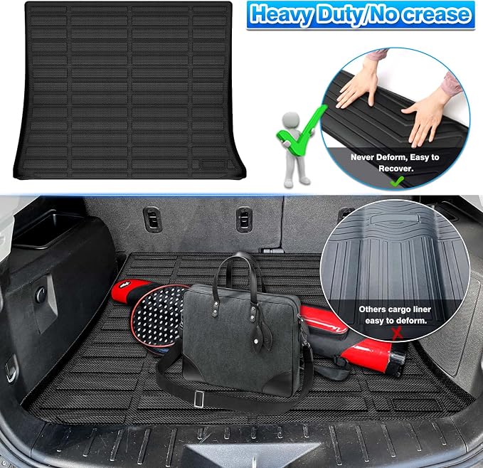 Cartist Custom Fit for Cargo Liner 2010-2017 Chevy Equinox/GMC Terrain All Weather Anti-Slip Rear Trunk Mat TPE Waterproof