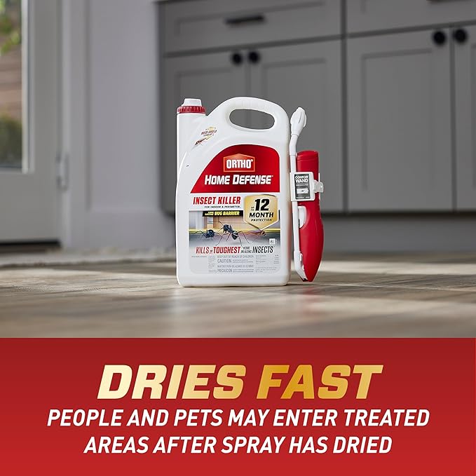 Ortho Home Defense Insect Killer for Indoor and Perimeter2 with Comfort Wand - Ready-To-Use Bug Spray, Kills Ants, Cockroaches & Spiders, 1.1 gal. (2-pack)