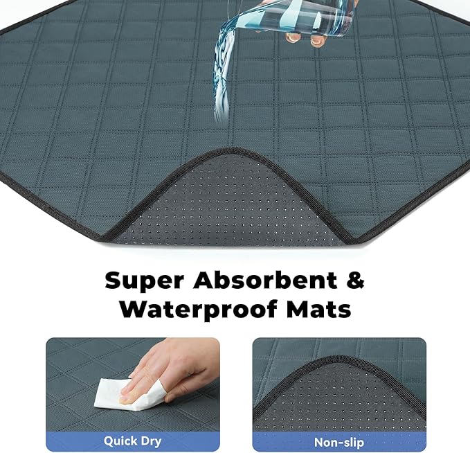 Siedihit Dog Cat Playpen with Washable Pee Pad, Puppy Pet Playpen | Indoor for Small Dog Crate Tent Cage Outdoor, Portable Pop Up Dogs Enclosure Kennel with Carrying Case,Dark Grey