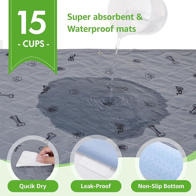 Grass Pad with Tray 24.5x39, Dog Litter Box for Patio Balcony Apartment | Floral，Grass Mat with Pad, Artificial Turf Grass, Puppy Indoor Outddor Potty Training, Washable Reusable, Leakproof, Pee On