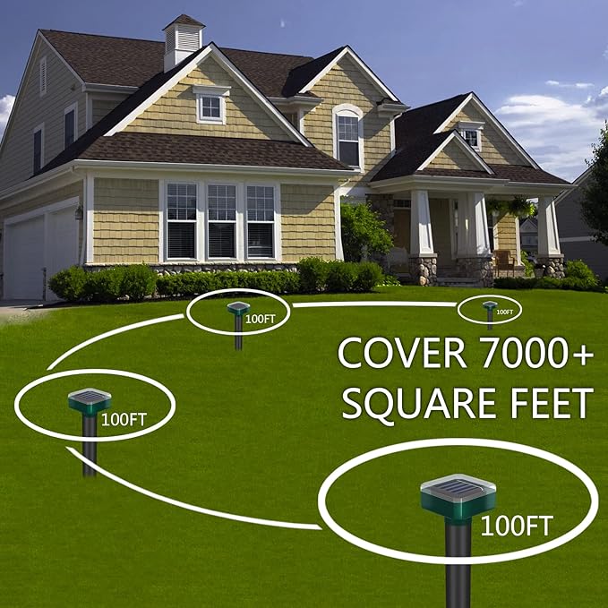 Effective Solar Deer Repellent Outdoor - Deer Deterrent Devices for Your Yard, Keep Deer Away Using High-Tech Deer Repeller, Pet Safe (6)