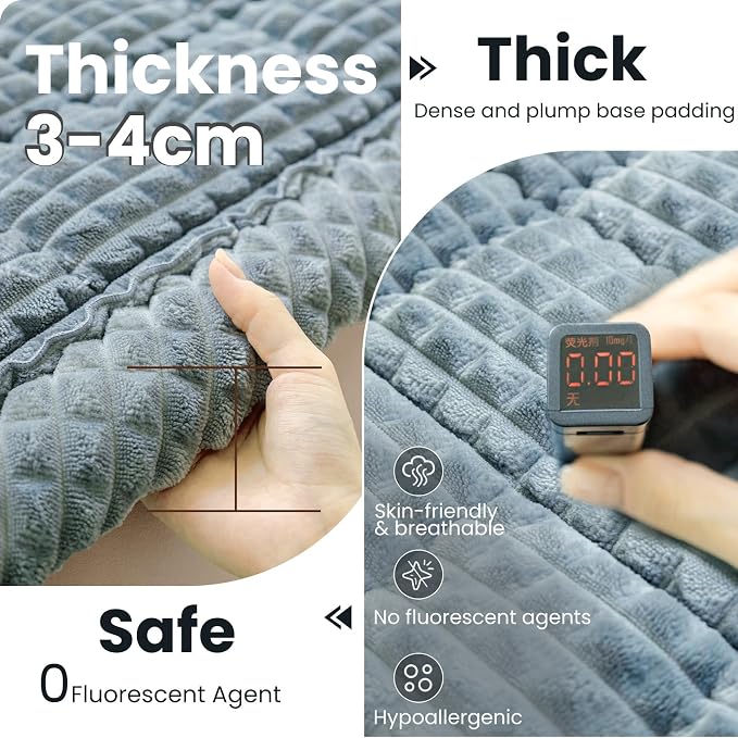Couch Cover for Dogs Washable, Non-Slip Pet Couch Covers for Sofa, Fuzzy Dog Couch Cover Blanket, Thick, Soft, Plush Couch Cushion Covers for Sofa Protector (Blue Gray, 27.6" x 59"/70 x 150cm)