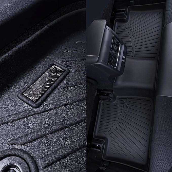 Floor Mats Cargo Mat with Backrest Mats for 2025 2026 Jeep Wagoneer S 4xe EV (Non Fuel) Car Mats Accessories All Weather TPE Floor Liners&Cargo Liners Velcro Covering The Backrest Accessories