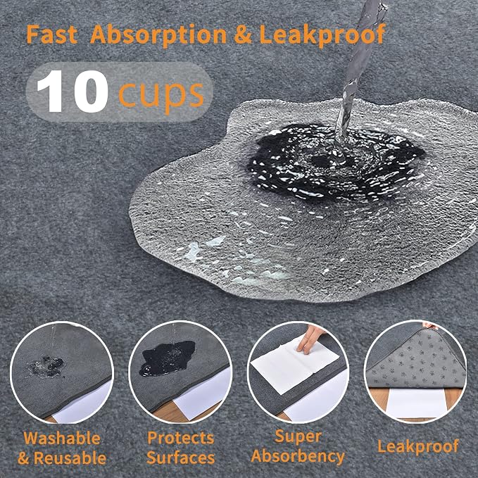 LOOBANI Washable Pee Pads for Dogs, 2 Pack Fast Absorbent Dog Mats,31"x36" | Leak-Proof and Non-Slip Reusable Puppy Pads, Machine Washable, Whelping Pads for Crate, Playpen, Incontinence, Housebreaking