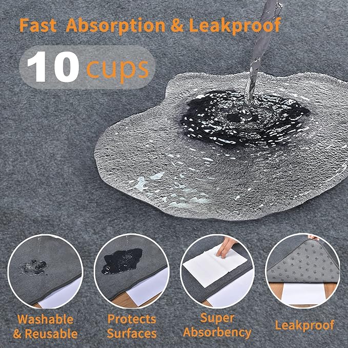 LOOBANI Washable Pee Pads for Dogs, 2 Pack Non-Slip and Leak-Proof,48"x48" | Super Absorbent Reusable Dog Pee Pads, Machine Washable, Extra Large Whelping Pads for Crate, Playpen, Floor, Housebreaking
