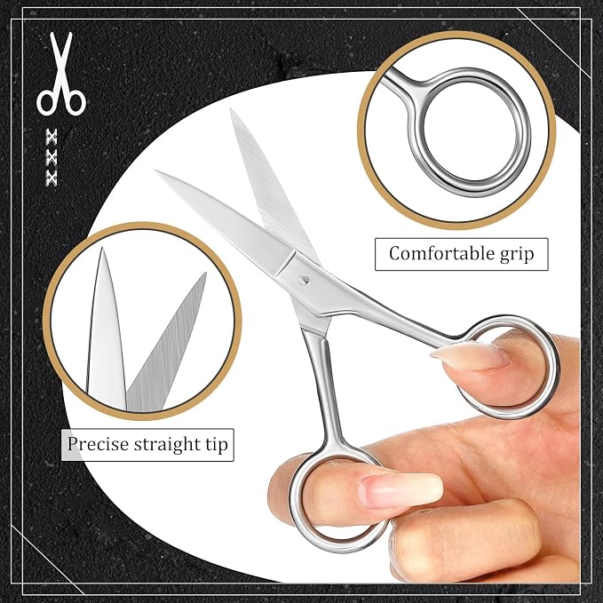 Maitys 10 Set Appreciation Gifts Bulk Beard Brush Comb Scissors,Oval | Boar Bristle Beard Brush, for Men Father Colleague Employee