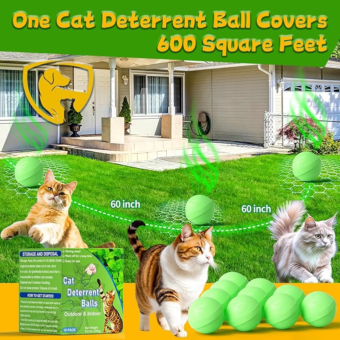 Mimo Style Cat Deterrent Outdoor,Natural Peppermint Oil Cat Deterrent Outdoor Indoor,Keep Cats Out of Yard Permanently,Keep Cats Off Lawn,Garden,Furniture,Mulch & Flower,Keep Cats Away