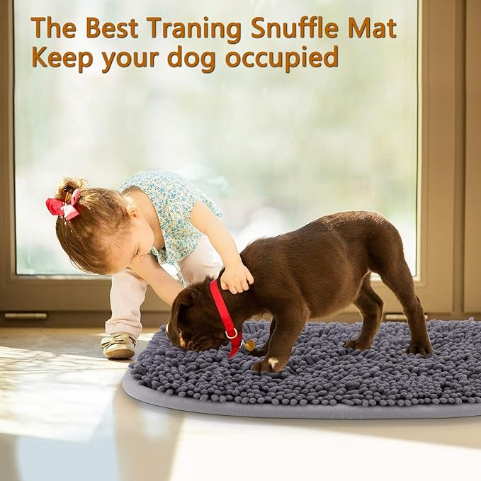 Snuffle Mat for Dogs, Interactive Puzzle Toys Feeding Games for Pets | 17'' x 21'' Sniff Mat for Boredom Helps Slow Eating and Keep Busy Encourages Natural Foraging Skills Stress Relief