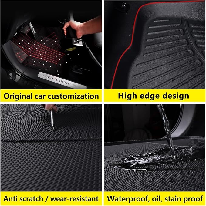 All-NEW 2025 Cargo Mat with Backrest Protection for Ford Expedition MAX(Only Fit MAX 7&8 Seats) TPE All Weather Car mat Cargo mat with Backrest