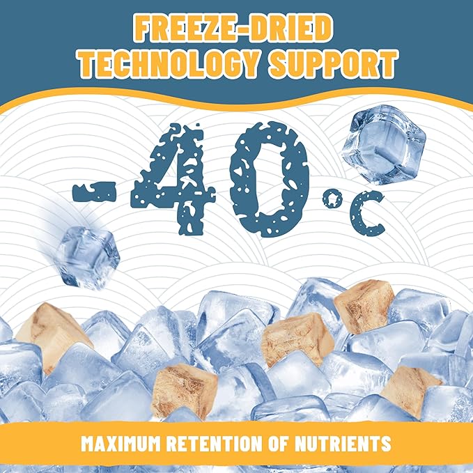 Just Try 4.76 oz Freeze-Dried Cod Bites for Dogs & Cats - High Protein, Low Fat Dog Treats - Grain-Free, Omega-3 for Joint Health