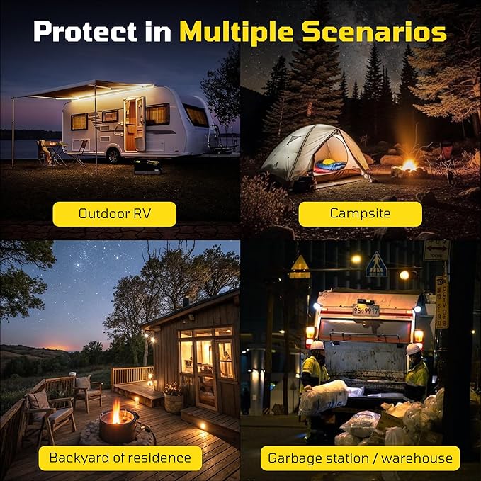 Perimeter Trip Alarm, 12 Gauge Trip Alarm, Camping Trip Wire Alarm Device with Screw and Extension Chains, Early Warning System for Camping and Outdoor Safety/ Bear Deterrent(Suitable Multiple Models)