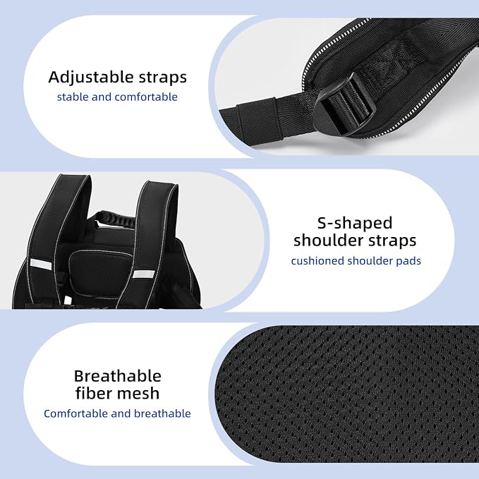 Wakytu Dog Backpack Carrier for Dogs,Dog Lift Harness | Adjustable Padded Breathable Straps for Dogs, Disabled, Joint Injuries, Arthritis,XL