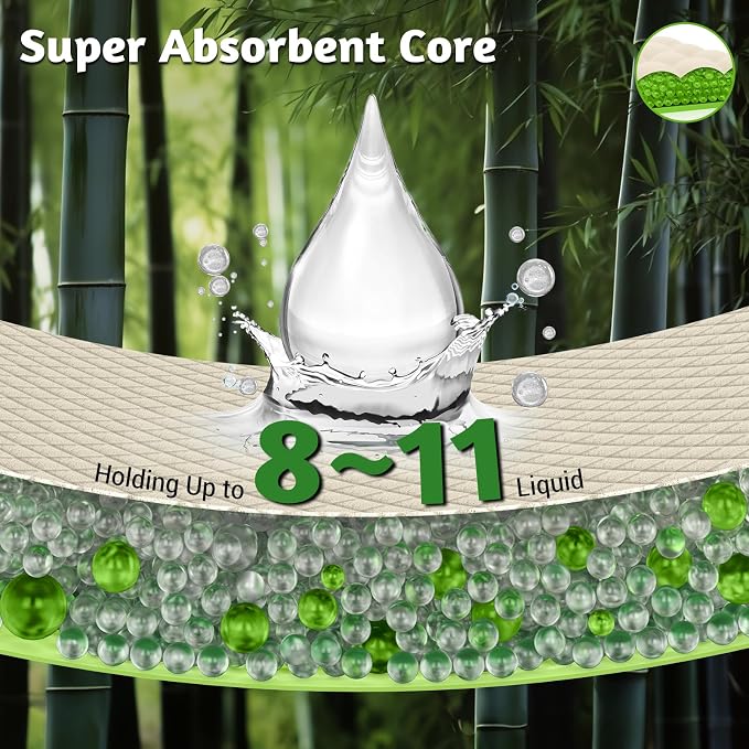 MIZOK Bamboo Dog Pee Pads Highly Absorbent No Leak XXL 36x36in 30Ct | Thick Bamboo Fibers Instantly Absorb Liquid and Neutralize Bad Odors Keeping Your Indoor Living Space Clean and Leak Proof