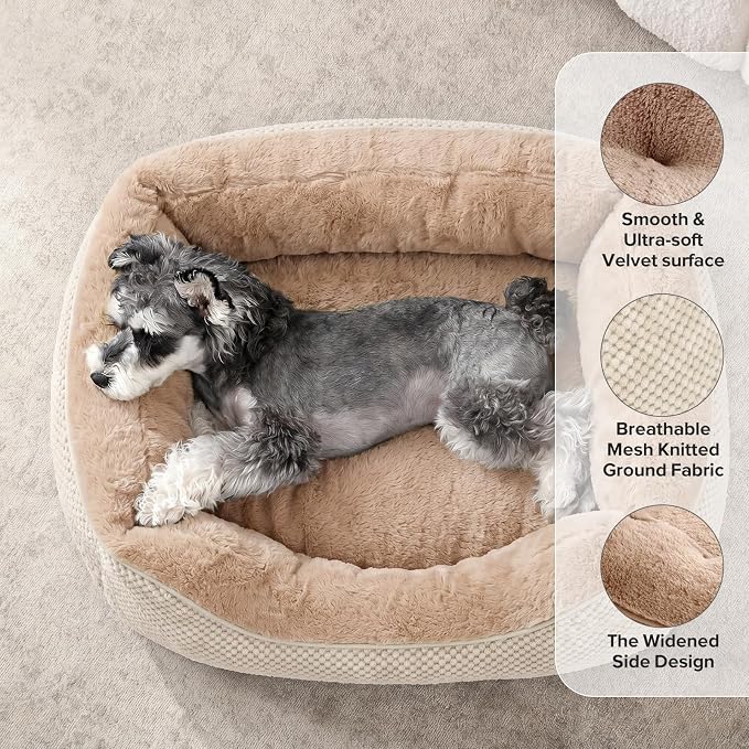 Small Dog Bed for Small Dogs, Orthopedic Warming Soft Calming Sleeping Durable with Anti-Slip Bottom