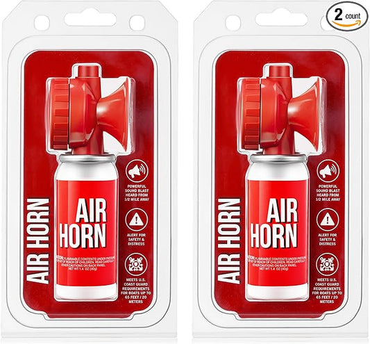 Saillong 1.4oz Boat Air Horn for Safety, Loud Marine Air Horns Can, Mini Small Blow Fog Bear Horn, Emergency Use for Sporting Events, Boat, Animal Alarm