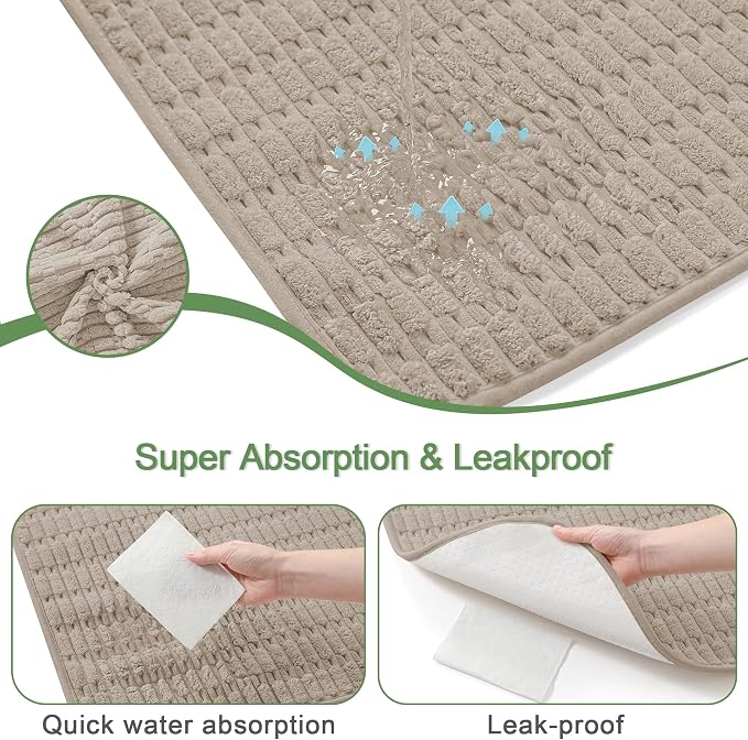 Washable Pee Pads for Dogs Puppy Pad, Brown 36”x40” 2 Pack | High Absorbent Dog Pee Pad Leak Proof Cat Rugs, Reusable Non Slip Pet Mat, Wee Wee Pads for Training, Crate and Floor