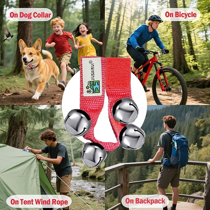 Outdoor Bear Bells for Hiking Safety: Bear Horn to Scare Bears Deterrent Devices for Dogs Biking Fishing Camping Climbing