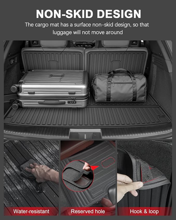 Floor Mats Fit for 2022-2026 Acura MDX - Custom Fit All Weather TPE Accessories Full Sets (Floor Mats + Cargo Liner + Backrest Mat)