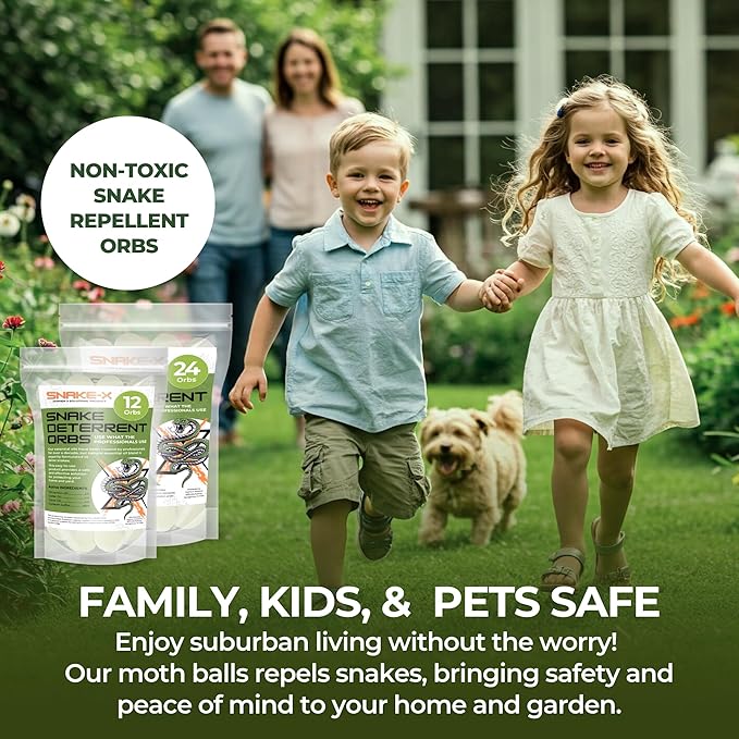 12-Pack Snake Orbs for Outdoor Use - Made with Natural Plant-Based Ingredients