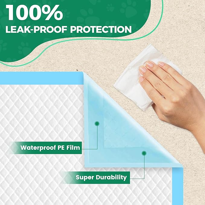 YOPETKI Large Puppy Pads 30"x26" 100 Count, Disposable Dog Pee Pads Leak-Proof, Large Pee Pads for Dogs 100 Bulk Pack, Large Absorbent & Quick-Dry Pet Potty Training Pads for Dogs, Puppies, Doggy