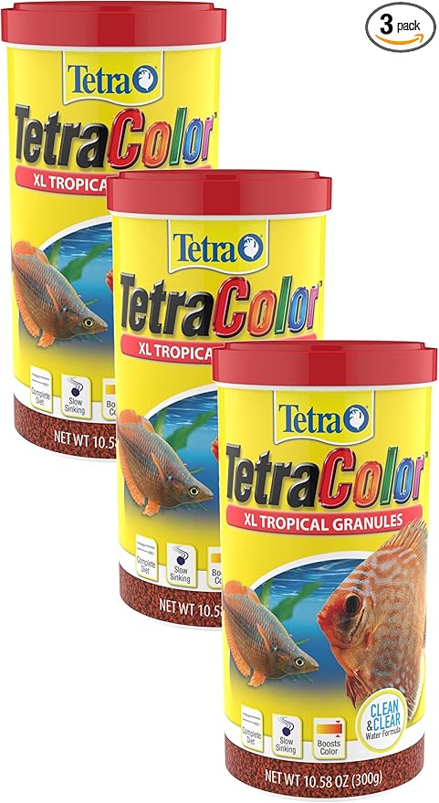 Tetra Tropical Granules, 10.58 Oz, Pack of 3 | Natural Color Enhancer