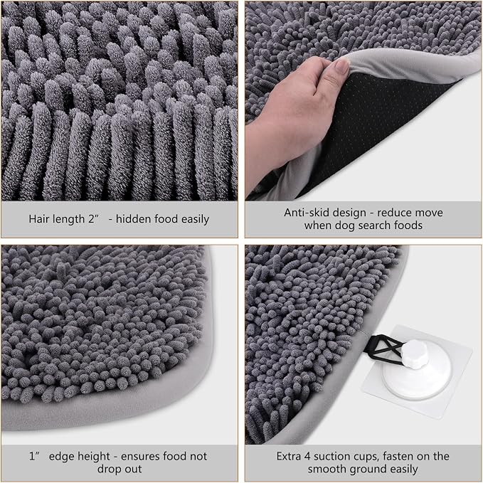 Rundik Snuffle Mat for Dogs, Interactive Puzzle Toys Feeding Games for Pets | 20'' x 28'' Sniff Mat for Boredom Helps Slow Eating and Keep Busy Encourages Natural Foraging Skills Stress Relief