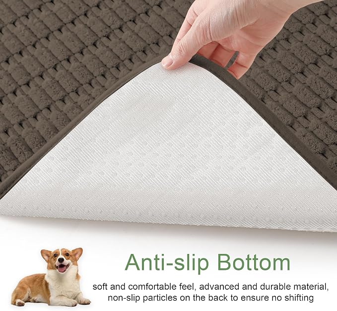 Washable Pee Pads for Dogs Puppy Pad, Coffee 18”x24” 2 Pack | High Absorbent Dog Pee Pad Leak Proof Cat Rugs, Reusable Non Slip Pet Mat, Wee Wee Pads for Training, Crate and Floor