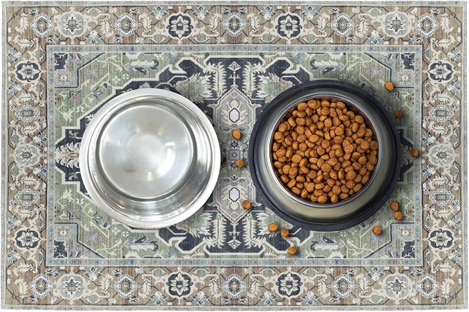 Washable Dog Pee Pads, 16" x 24", Waterproof, Non-Slip, Super Absorbent, Reusable Machine-Washable, 2-Pack (Sage Forest)