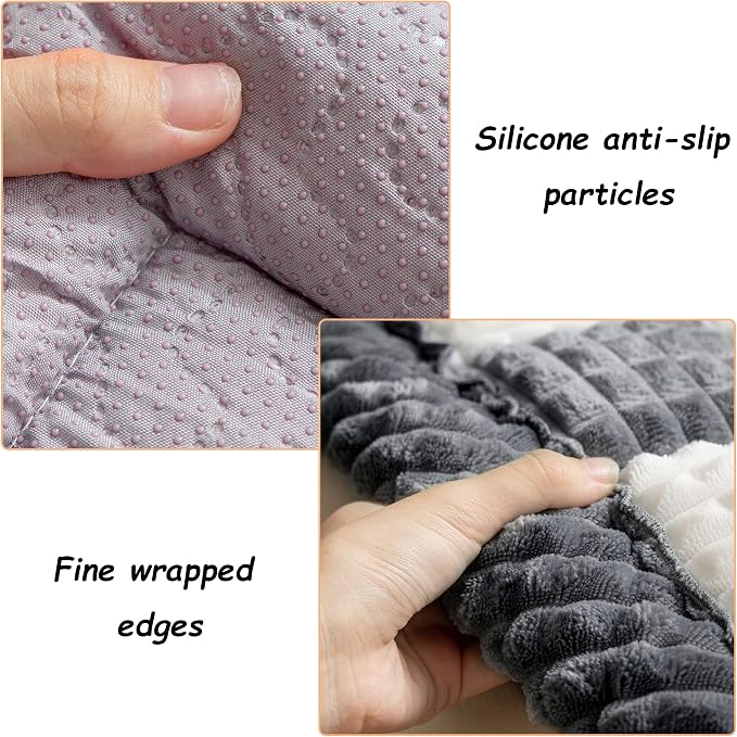 Dog Bed for Car, Backseat Pet Bed Mat, Dog Seat Cover for Car Back Seat, Non-Slip Travel Pet Mat, Fit for Backseat Extenders and Seat Covers (Gray&White, 24.8x54inch)