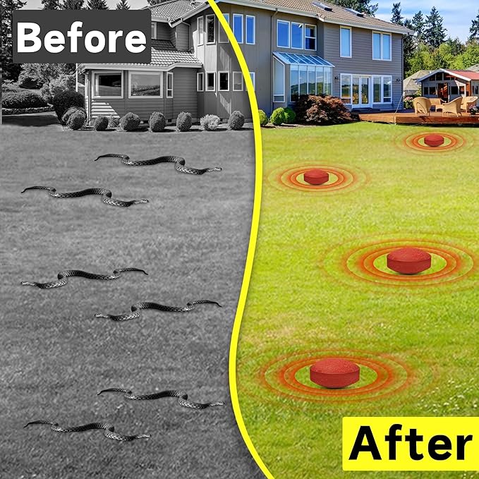 Snake Repellent for Yard Powerful,Snake Away, Keep Snakes Away for Outdoors Pet Safe,Copperhead Rattlesnake Repellent (12, Yellow)