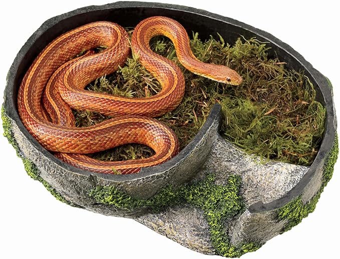 Zilla Rock Lair, Naturalistic Hide, Supports Shedding and Egg-Laying, Retains Humidity, Ideal for Snakes and Lizard, Large
