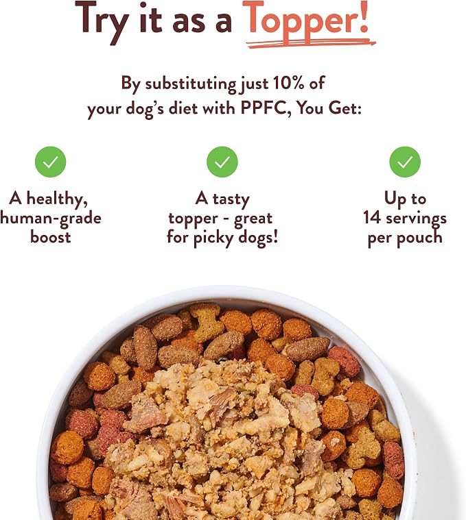 Portland Pet Food Company Fresh Dog Food Pouches - Human-Grade Toppers Wet Pet Meal & Mixers - Gluten-Free Limited Ingredient Tuxedo’s Chicken & Yams - Large & Small Breed Puppy & Senior Dogs - 8 Pack