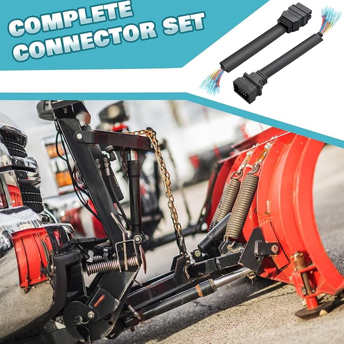 Lasnten 13 Pin Compatible with Boss Snow Plow Wiring Harness | Repair Kit, Compatible with Boss Snow Plow, Replace Msc04753 Msc04754, Parts for Blade Pigtail Repair Vehicle
