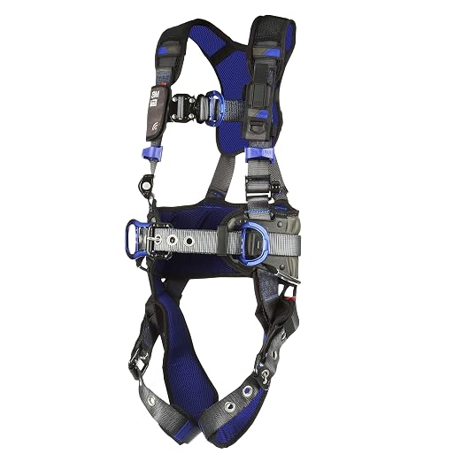 3M 1113179 DBI-SALA ExoFit X300 Comfort Wind Energy Climbing/Positioning Safety Harness, Wind Energy Fall Protection, Aluminum Back and Front D-Ring, Leg Tongue Buckle, Quick-Connect Chest Buckle, 2X