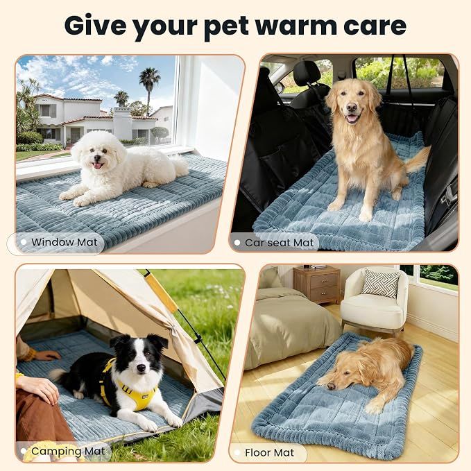 Couch Cover for Dogs Washable, Non-Slip Pet Couch Covers for Sofa, Fuzzy Dog Couch Cover Blanket, Thick, Soft, Plush Couch Cushion Covers for Sofa Protector (Blue Gray, 27.6" x 59"/70 x 150cm)