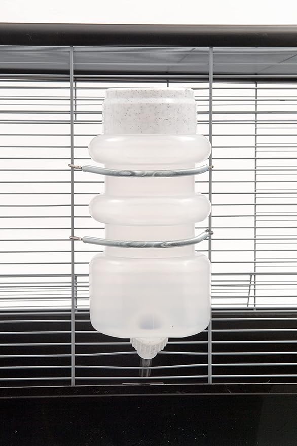 Lixit® Top Fill No Drip Water Bottles for Rabbits, Ferrets, Hamsters, Guinea Pigs, Rats, Chinchillas and Other Small Animals - Made in USA (Granite (Pack of 1), 44 Ounce)