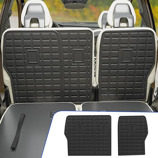 Rongtaod Back Seat Protector Compatible with 2021-2025 2026 Kia Sorento 6&7 Seats Back Seat Cover Kick Mats Cargo Liner Trunk Mat TPE All Weather 2024 Sorento Accessories (2nd Row Backrest Mat)