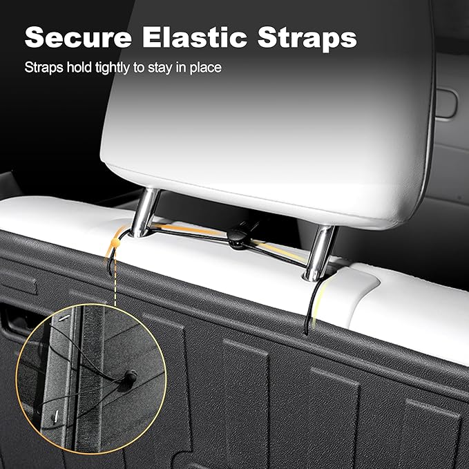 Cargo Liner & Third Row Seat Back Mats Compatible with 2019-2026 BMW X7 G07 (Not for 2021-2022 X7 50i / 2025 X7 40i): AOMSAZTO Custom Fit 2019-2026 BMW X7 All Weather Anti Skid TPE Trunk Liner