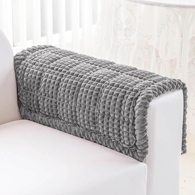 Couch Cover for Dogs Washable, Non-Slip Pet Couch Covers for Sofa, Fuzzy Dog Couch Cover Blanket, Thick, Soft, Plush Couch Cushion Covers for Sofa Protector (Dark Gray, 27.6" x 27.6"/70 x 70cm)