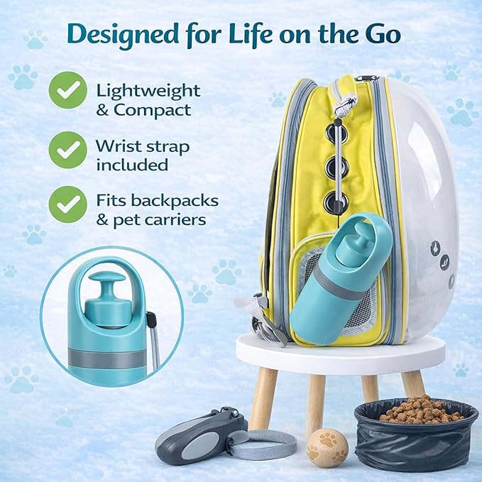 Dog Pooper Scooper for Large Small Dogs - Portable Eco-Friendly Lightweight Poop Scooper for Dogs, Mini Waste Picker for Lawn, Grass, Gravel, and Easy to Carry (7.4 x 2.8in) Blue