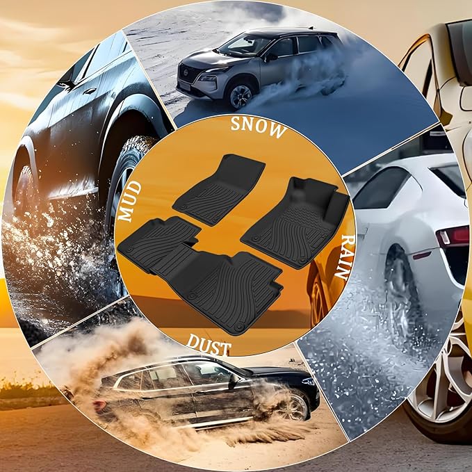 CRV Floor Mats Compatible with 2017-2022 Honda CR-V，All Weather Protection Waterproof Durable Anti-Slip Odorless Custom-fit TPE Floor Liner Front and Rear 2 Rows Set