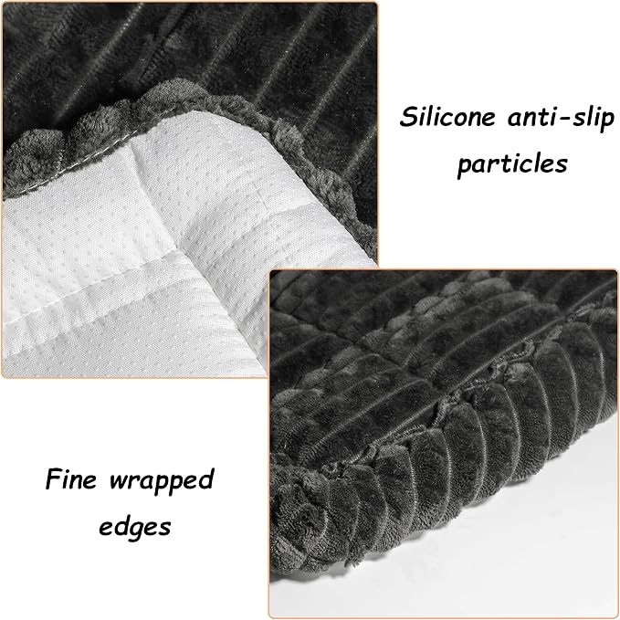 Washable Large Dog Bed for Cars, Dog Car Seat Cover for Backseat, Anti-Slip Pet Sleeping Mat, Car Seat Protector, Travel Pet Pad for Trucks and SUV (Black, 24.8" x 54")