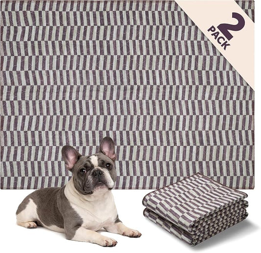 Lovewag Reusable Washable Dog Pee Pads, Mahogany Weave 36x48, 2 Pack | Non-slip, waterproof, absorbent dog pee pads for potty training, whelping, senior dogs, multi-pet households, easy to clean