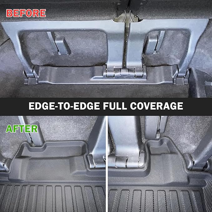 KUST Cargo Trunk Mat for Toyota Sienna 2021-2026 (with Spare Tire), Rear Trunk Cargo Liner All Weather Protection, TPE Rubber Raised Edge